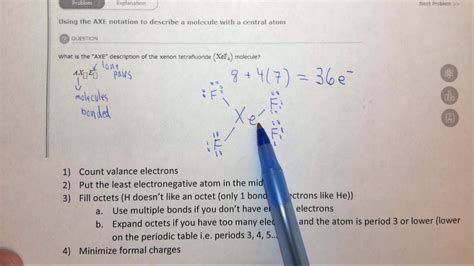 92c Using The Axe Notation To Describe A Molecule With A Central Atom Youtube