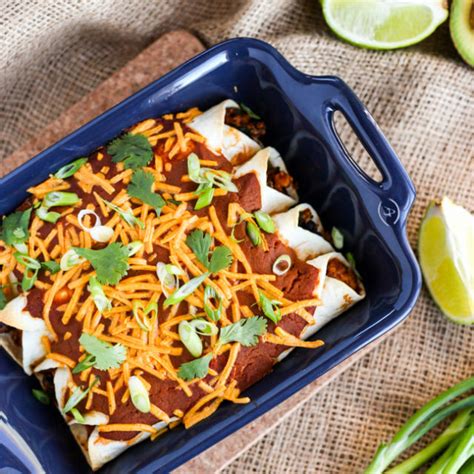 Easy Vegan Tofu And Black Bean Enchiladas I Love Vegan