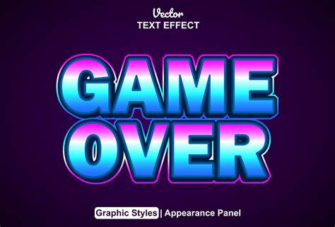 game  text effect  graphic style  editable  vector