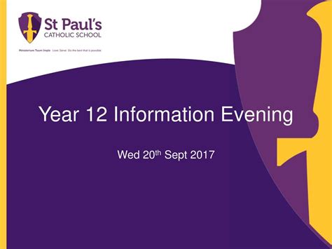 Year 12 Information Evening Ppt Download