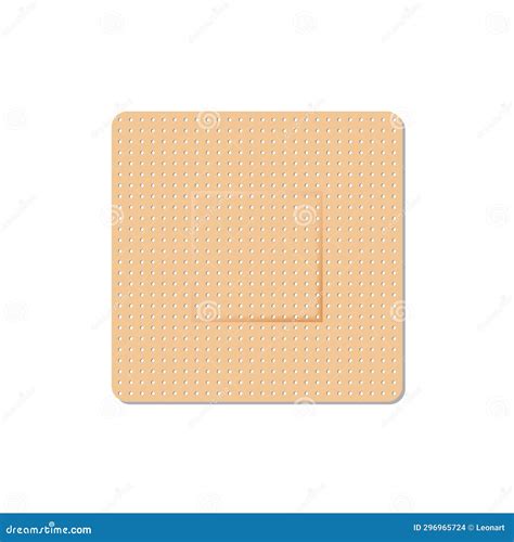 Classic Square Shape Plaster For Wounds Stock Illustration