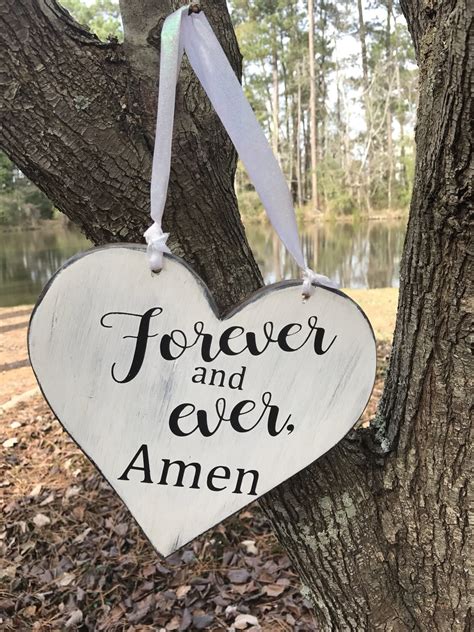 Forever And Ever Amen Heart Wedding Or Valentine Wood Sign Etsy