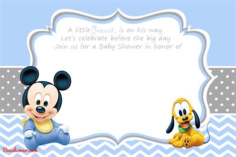 Free Printable Mickey Mouse Baby Shower Invitation Download Hundreds