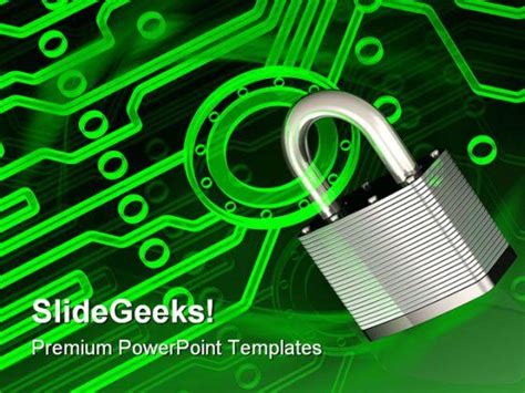 Electronic Lock Security Powerpoint Templates And Powerpoint