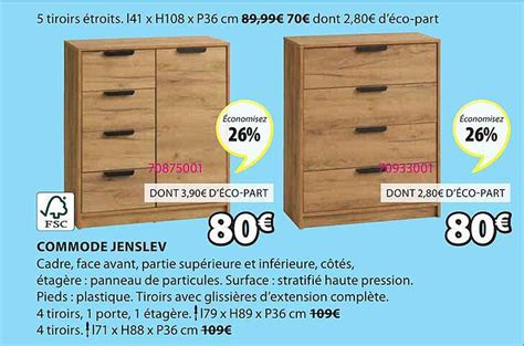 Promo Commode Jenslev Chez Jysk Icatalogue Fr