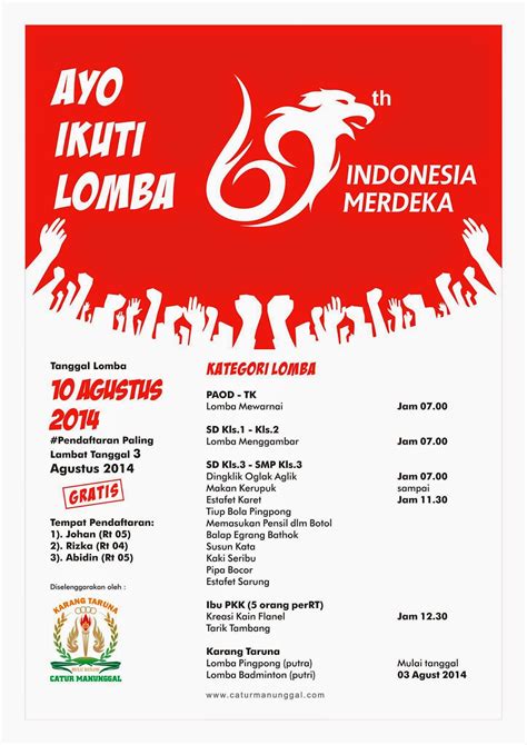 Contoh Poster Lomba 17 Agustus Ruang Ilmu