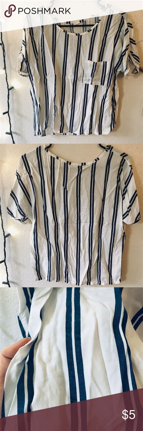 White&Navy Blue Striped Shirt | Blue striped shirt, Striped shirt, Striped