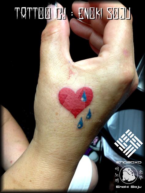 Heart With Tears Tattoo By Enoki Soju By Enokisoju On Deviantart