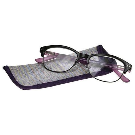 Foster Grant Coloread Purple Cleo Women S Reading Glasses With Case 1 50