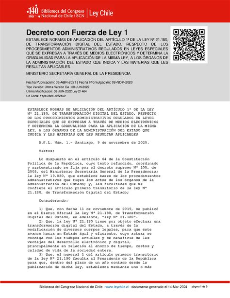 Decreto Con Fuerza De Ley Abr Decreto Con Fuerza De Ley