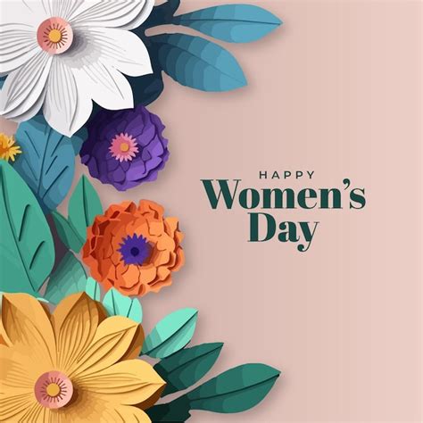 Premium Vector 8 March Happy Women S Day Floral Greeting Card