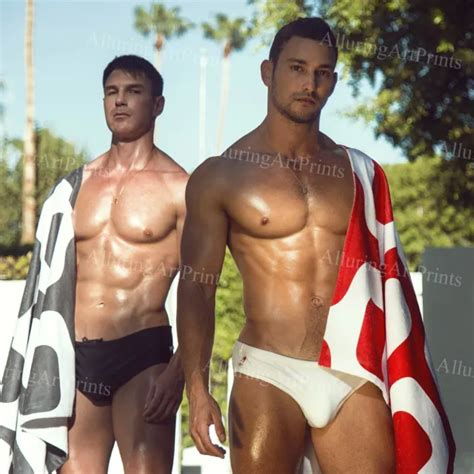 Male Models Print Muscular Handsome Beefcake Shirtless Hunks Hot Men N Picclick Uk