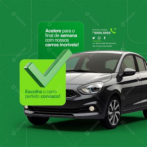 Locadora De Carro Escolha O Carro Perfeito Conosco Social Media Psd