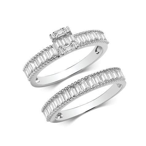 Sterling Silver Bridal Ring Set Northumberland Goldsmiths