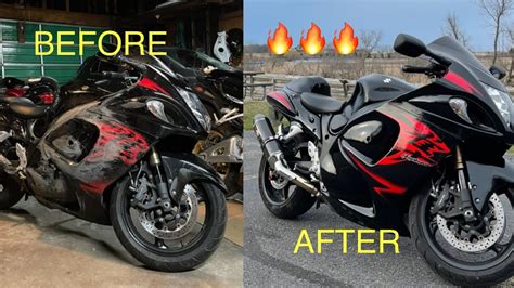 Rebuilding A Wrecked Suzuki Hayabusa In Minutes Crashed