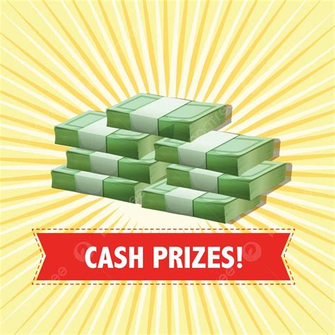 Poster Design With Cash Prizes Winning Dollars Clipart Vector Cash