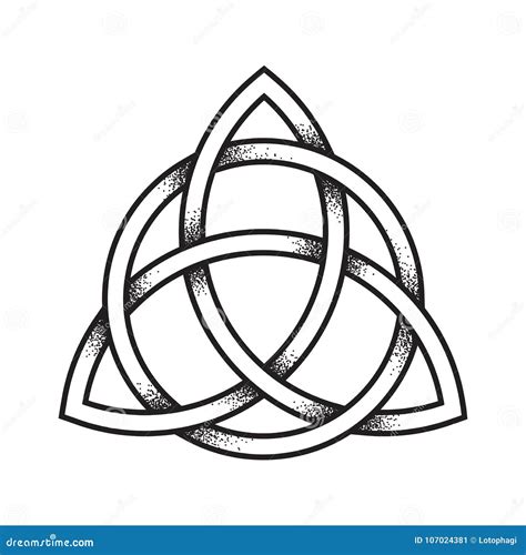 Viking Trinity Triquetra Tribal Tattoo Design For Scale Seamless