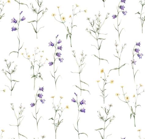 Premium Photo Watercolor Floral Seamless Pattern In Vintage Rustic