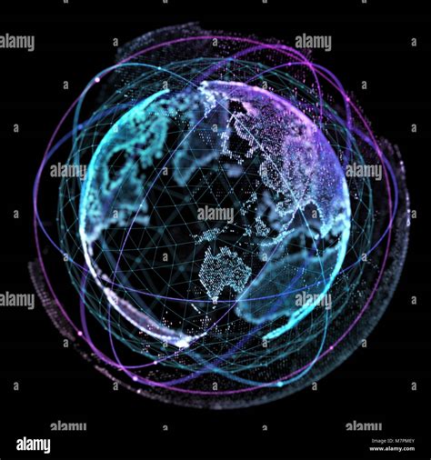 Mapa Del Mundo Punto L Nea Composici N Que Representa La Conexi N A