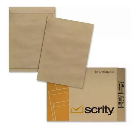 Envelope A Saco Kraft Pardo X Cm Scrity Unid Frete Gr Tis