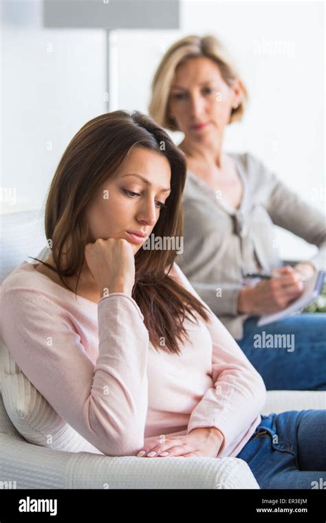 Two Women Having A Conversation Stock Photo Alamy