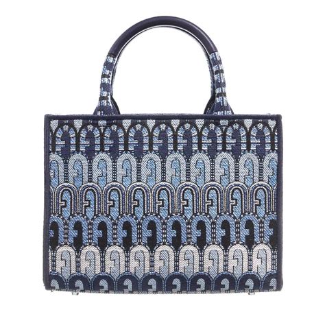 Furla Furla Opportunity Mini Tote Toni Blu Denim Rymlig Shoppingv Ska