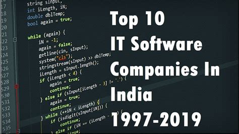 Top 10 It Software Companies In India 1997 2019 Running Graph Data