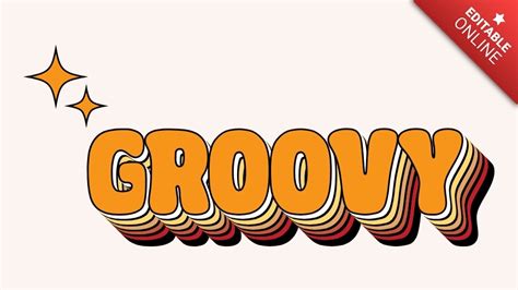 Groovy 70s Font Editable Online Text Effect Generator