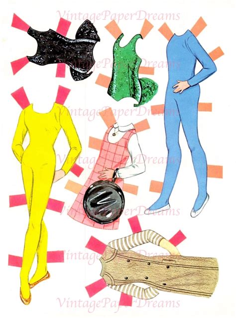 Vintage Paper Doll Printable Pdf Ballet Ballerina Paper Doll S S