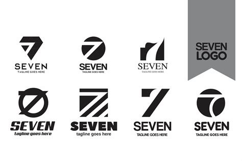 Number Seven Logo | Seven logo, ? logo, Graphic design logo