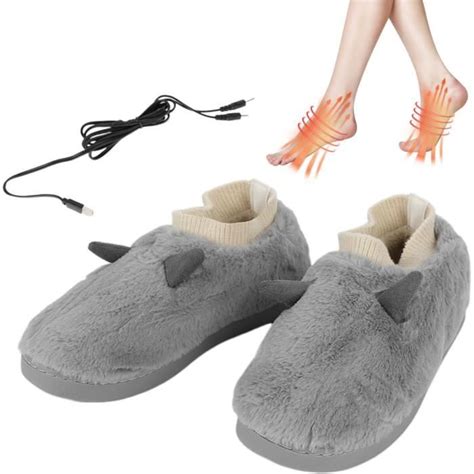 Pantoufles Chauffantes Usb Chauffe Pieds Chauffant Lectrique En