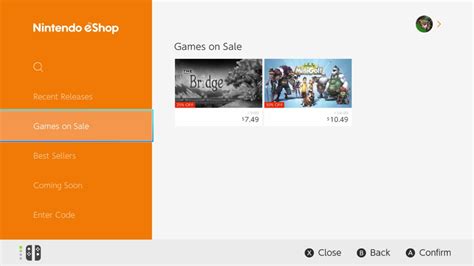 Switch Eshop Adds Section For Games On Sale