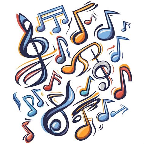 Premium Vector A Colorful Background With A Colorful Image Of Music