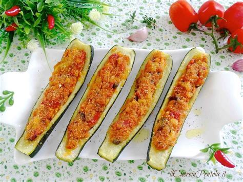 Zucchine Ripiene Vegetariane Light E Saporite Ricetta Velocissima