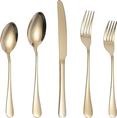 Berglander Piece Titanium Gold Plated Stainless Steel Flatware Set