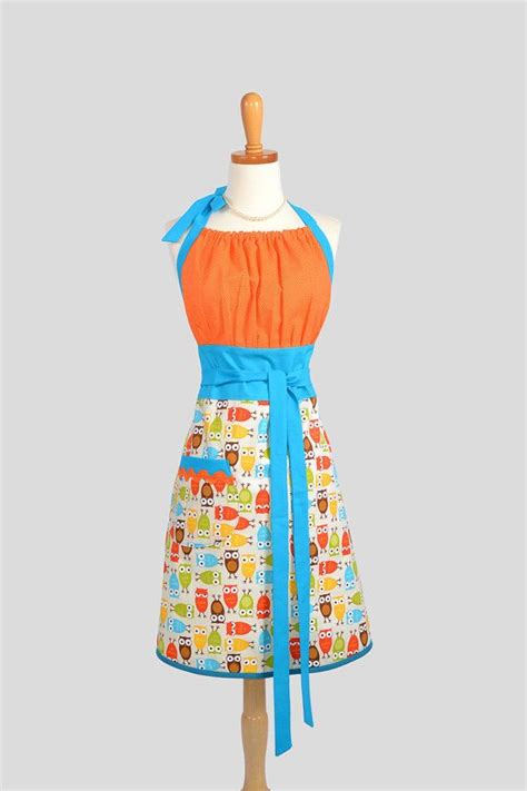 Cute Kitsch Retro Apron Handmade Full Womens Apron In Etsy Womens