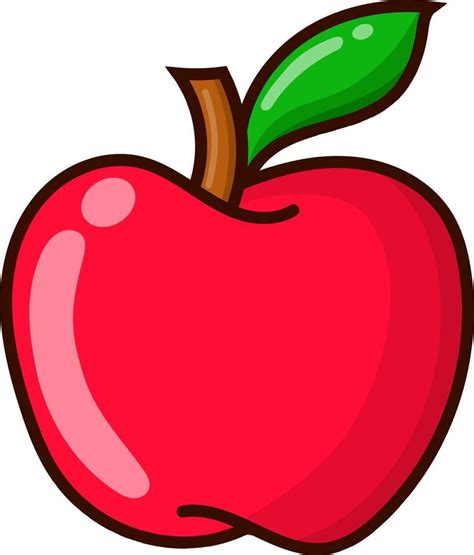 Apple Cartoon Illustration Style Vector Apple For Design Resources