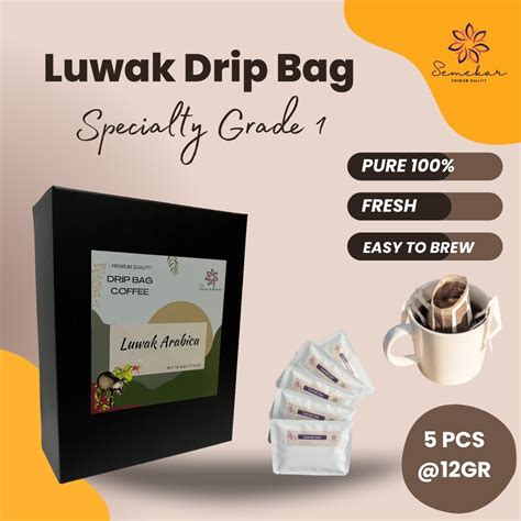 Jual Luwak Coffee Drip Bag Box Arabica Specialty Kopi Filter Hampers