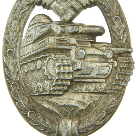 Original German Wwii Silver Grade Panzer Assault Tank Badge International Military Antiques