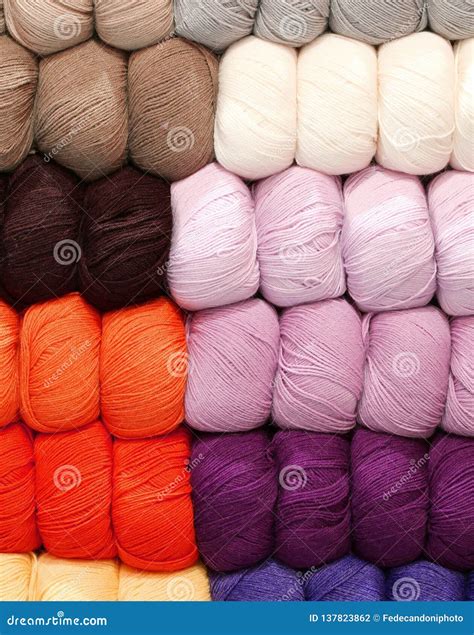 Balls of Wool of Many Colors Stock Photo - Image of soft, wool: 137823862