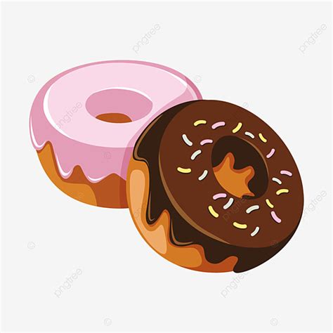 Donut De Dibujos Animados Vector Png Dibujos Donut Clipart Comida