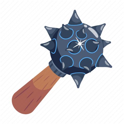 Spiked Mace Mace Weapon Cudgel Spiked Ball Spiked Club Icon