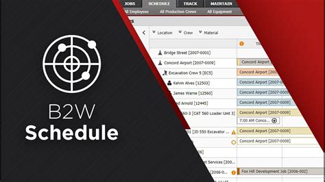 B2w Schedule Construction Resource Scheduling And Dispatching Software