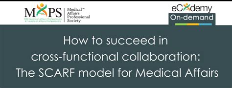 How To Succeed In Cross Functional Collaboration The Scarf Model For