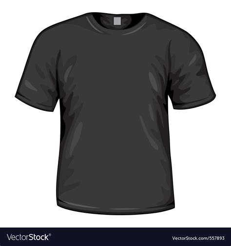 Black tshirt Royalty Free Vector Image - VectorStock