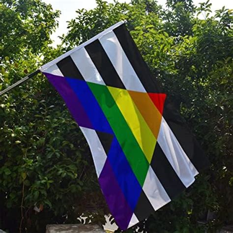 Xunny Bandera De Aliado Recto Gay De X Pies Banderas De Arco Iris De La Alianza Recta Gay