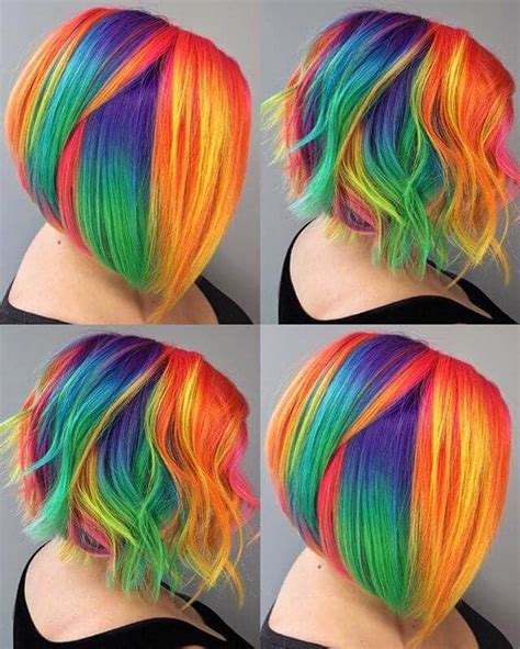 50 Stunning Rainbow Hair Color Styles Trending In 2021