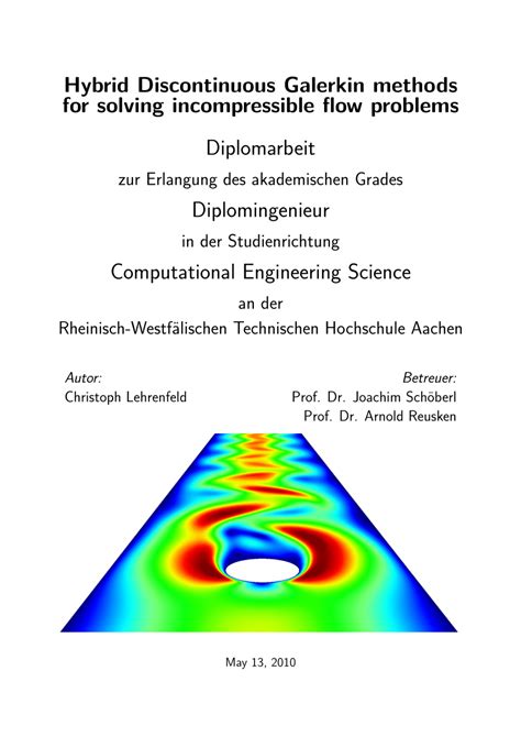 Pdf Hybrid Discontinuous Galerkin Methods For Solving Incompressible