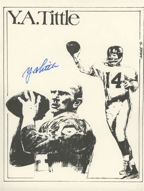 Y.A. Tittle Signed Giants 8x10 Print (Sportscards SOA) | Pristine Auction