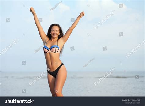 Beautiful Woman Sexy Bikini On Beach Stock Photo Shutterstock